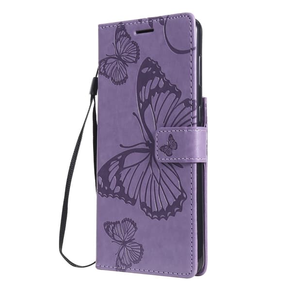 Samsung Galaxy S21 - Butterfly Läder Fodral - Lila