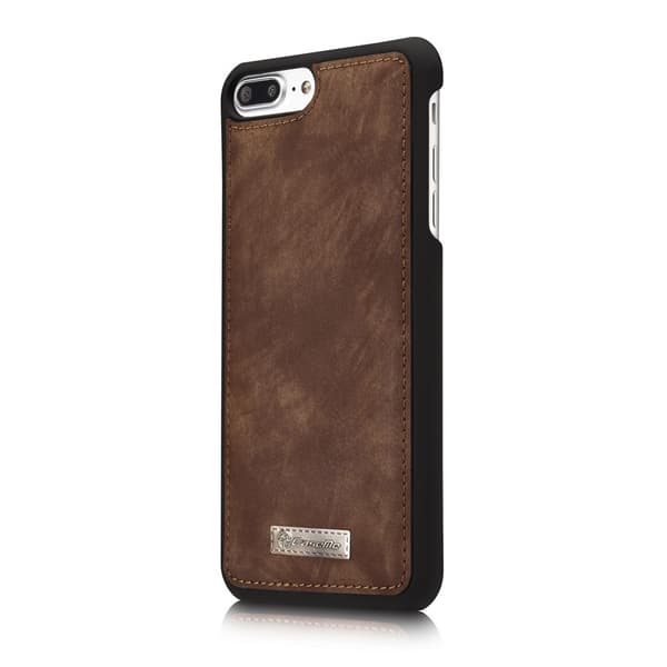 iPhone 7/8 Plus - CASEME 2-i-1 Multifunktionellt Plånboksfodral - Brun