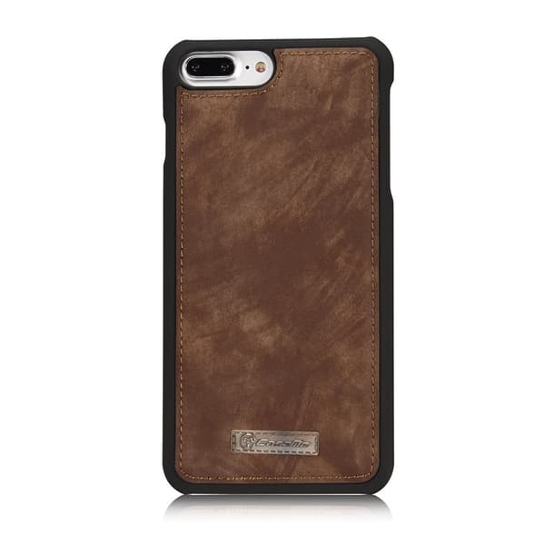 iPhone 7/8 Plus - CASEME 2-i-1 Multifunktionellt Plånboksfodral - Brun