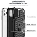 Miniatyrbild 4 av 5: iPhone 12 Pro Max - Shockproof Tyre Ring Skal - Svart