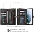Miniatyrbild 4 av 5: Samsung Galaxy S21 Ultra - CASEME 2-i-1 Multifunktionellt Plånboksfodral - Svart