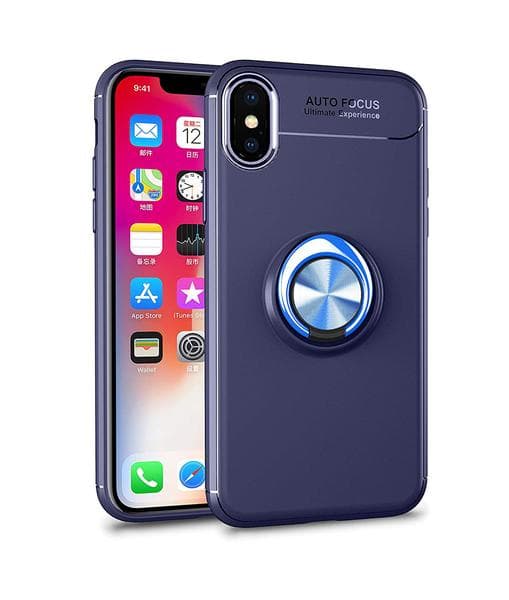 iPhone X/Xs - Ring Skal - Blå
