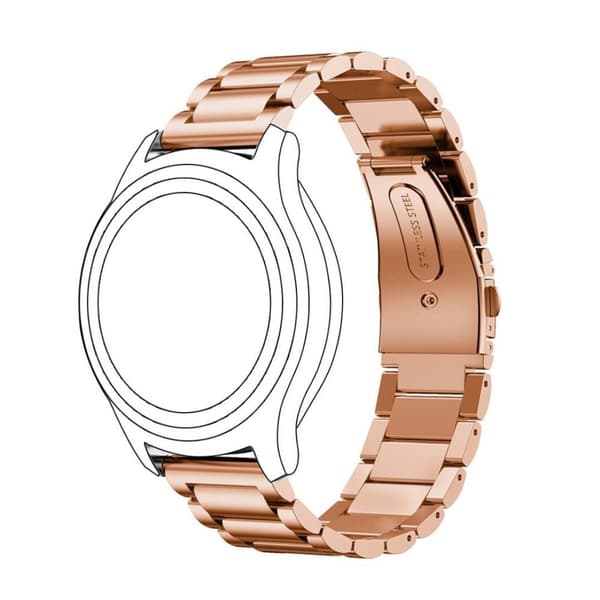 Lyxigt Metallarmband I Rostfritt Stål - Roséguld (22 mm)