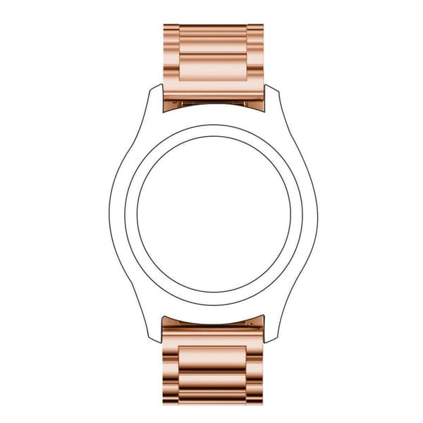 Lyxigt Metallarmband I Rostfritt Stål - Roséguld (22 mm)