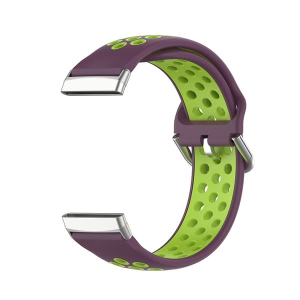 Silikon Träningsarmband Armband Versa 3/Fitbit Sense - Lila/Grön
