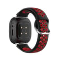Miniatyrbild 3 av 5: Silikon Träningsarmband Armband Versa 3/Fitbit Sense - Svart/Röd