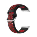 Miniatyrbild 1 av 5: Silikon Träningsarmband Armband Versa 3/Fitbit Sense - Svart/Röd