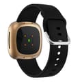 Miniatyrbild 1 av 4: Silikon Armband Versa 3/Fitbit Sense - Svart
