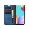 Miniatyrbild 4 av 5: Samsung Galaxy A52 / A52s - Silkeslent Läder Fodral - Blå