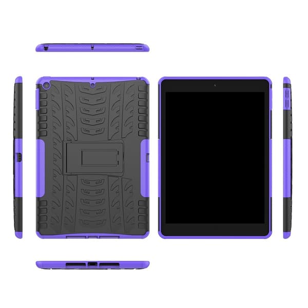 iPad 10.2 2019/2020/2021 Skal Rugged Kickstand Armor Lila