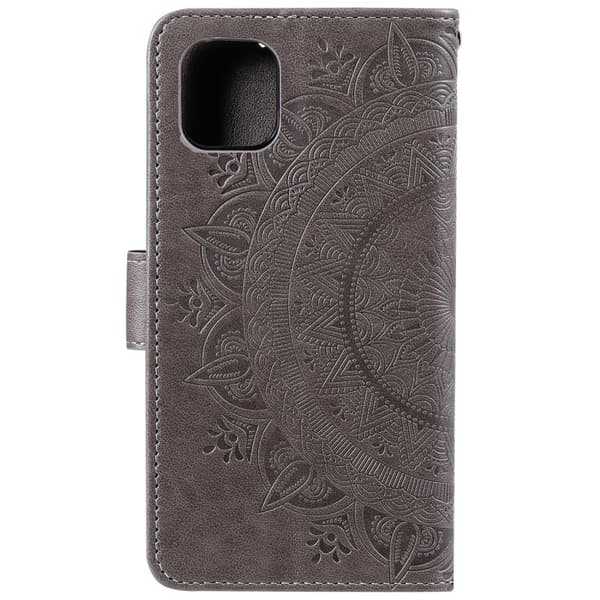 iPhone 11 - Plånboksfodral Mandala - Grå