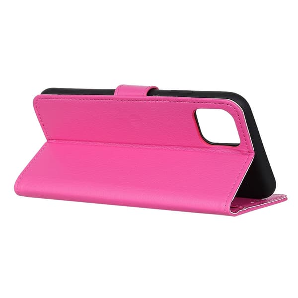iPhone 11 Pro - Plånboksfodral Litchi - Rosa