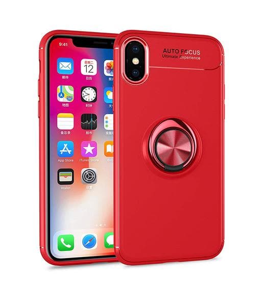 iPhone X/Xs - Ring Skal - Röd