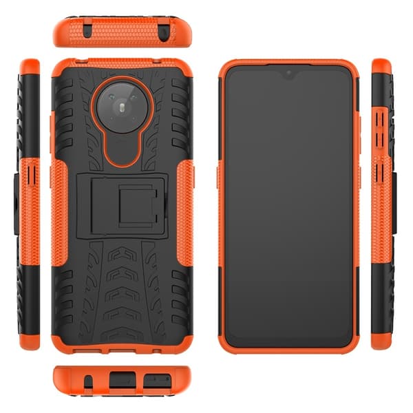 Nokia 5.3 - Ultimata Stöttåliga Skalet med Stöd - Orange