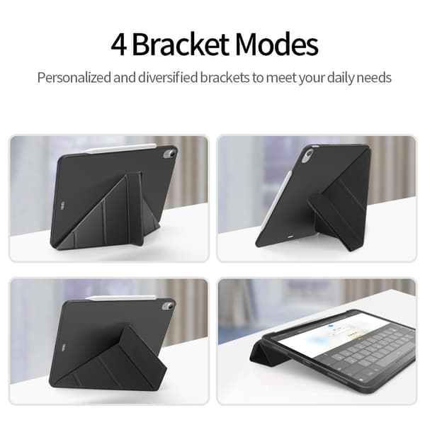 iPad Air 2025-2020 / Pro 11 2018 Fodral Tri-Fold Svart