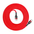 Miniatyrbild 2 av 5: BASEUS 60W 2m Type-C PD Flätad Nylon Kabel - Röd