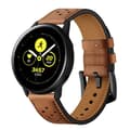 Miniatyrbild 1 av 5: Äkta Läder Armband För Smartwatch - Brun (20 mm)