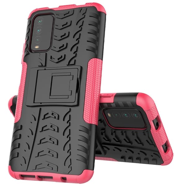 Xiaomi Redmi 9T - Ultimata Stöttåliga Skalet med Stöd - Rosa