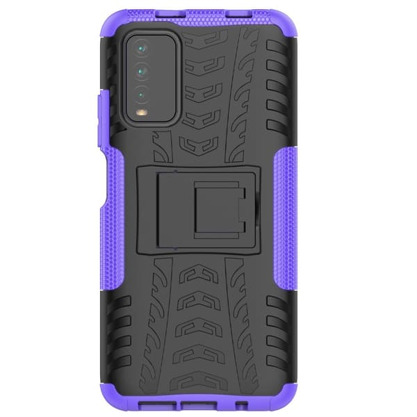 Xiaomi Redmi 9T - Ultimata Stöttåliga Skalet med Stöd - Lila
