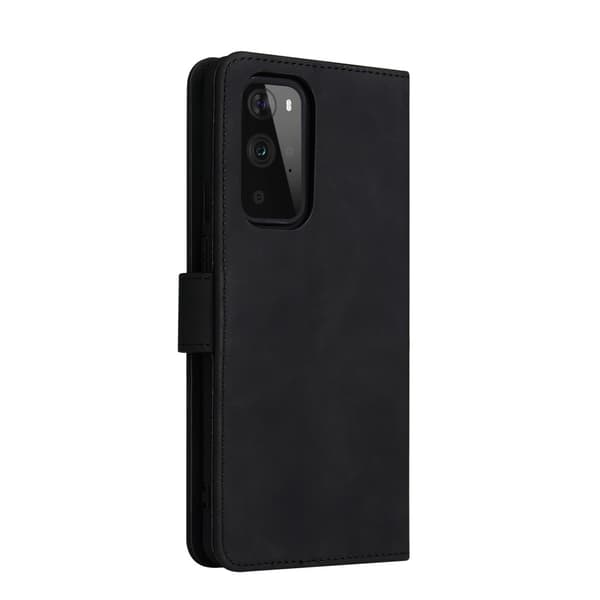 OnePlus 9 - Silkeslent Läder Fodral - Svart