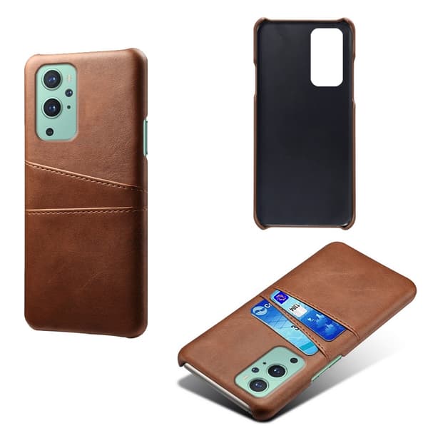 OnePlus 9 - KSQ Skal Med Kortfack - Brun