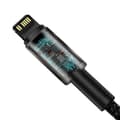 Miniatyrbild 5 av 5: Baseus Tungsten 1m 20W PD USB-C - Lightning Flätad Nylon Kabel - Svart