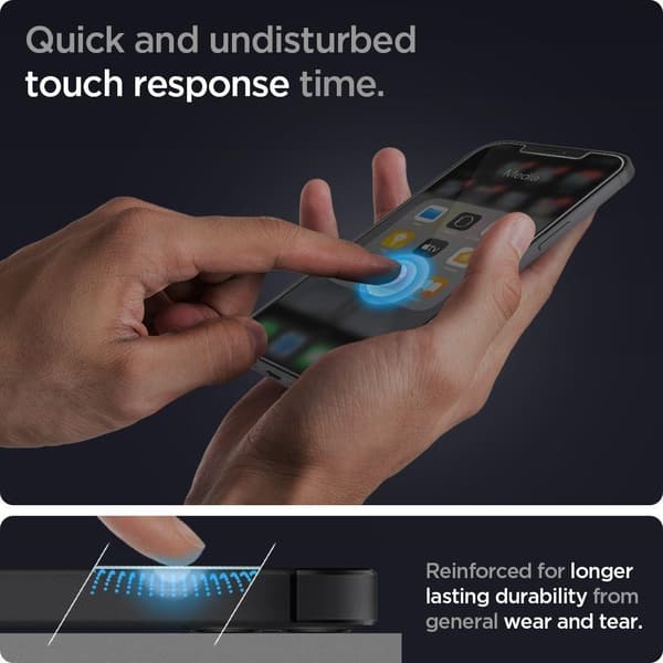 iPhone 12 Pro Max - Spigen 2-pack GLAS.tR "Ez Fit" Skärmskydd