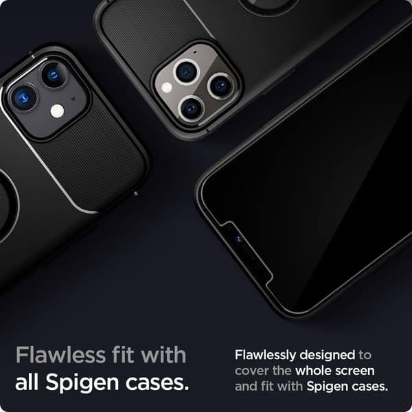 iPhone 12 Pro Max - Spigen 2-pack GLAS.tR "Ez Fit" Skärmskydd