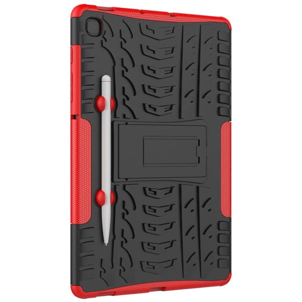 Samsung Galaxy Tab S6 Lite Skal Rugged Kickstand Armor Röd