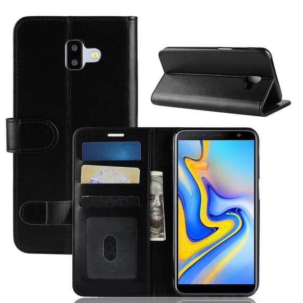 Samsung Galaxy J6 Plus - Plånboksfodral - Svart