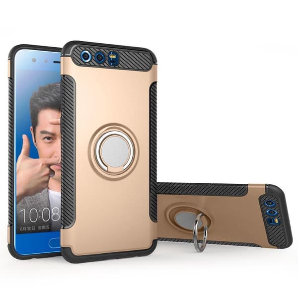 Huawei Honor 9 - Armour Ring Skal - Guld