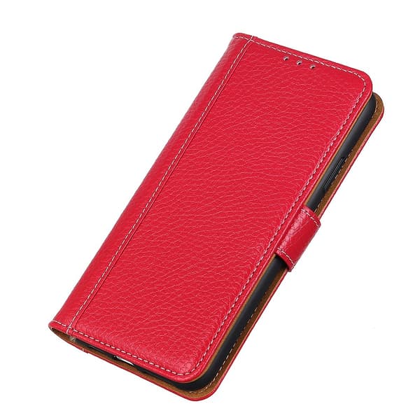 OnePlus 9 - Litchi Plånboksfodral - Röd