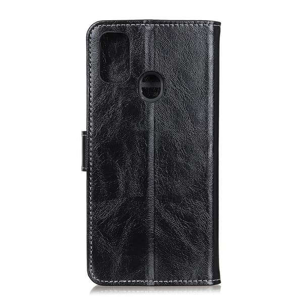 Motorola Moto G10/G20/G30 - Crazy Horse Läder Fodral - Svart