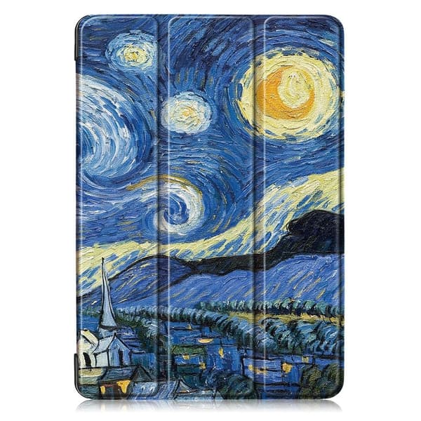 iPad 10.2 2019/2020/2021 Fodral Tri-Fold Brush Painting