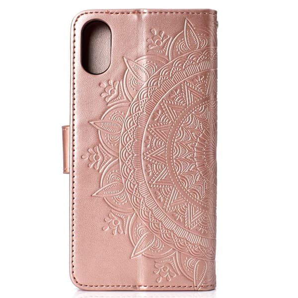 iPhone XR - Mandala Plånboksfodral - Roséguld