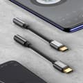Miniatyrbild 3 av 5: BASEUS USB-C till 3.5mm AUX Adapter, DAC Mörk Grå