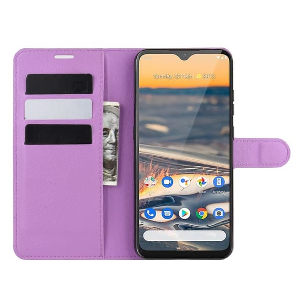 Nokia 5.3 - Litchi Plånboksfodral - Lila