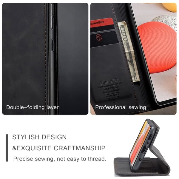 Samsung Galaxy S21 - CASEME Vintage Flip Fodral - Svart