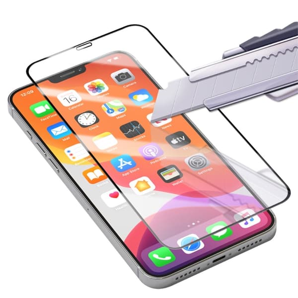 iPhone 12 / 12 Pro - AMORUS Heltäckande Skärmskydd I Härdat Glas