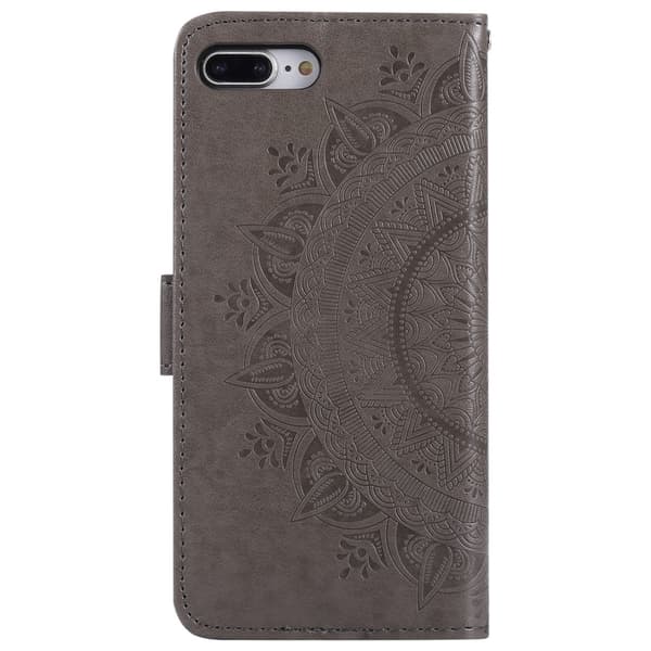 iPhone 7/8 Plus - Mandala Plånboksfodral - Grå