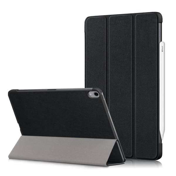 iPad Air 2025-2020 Fodral Tri-Fold Litchi Svart