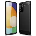 Miniatyrbillede 1 af 3: Samsung Galaxy A82 5G Cover Børstet Karbonfibertekstur Sort