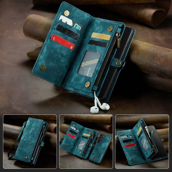 Samsung Galaxy S21 FE Etui Aftageligt Cover Blå