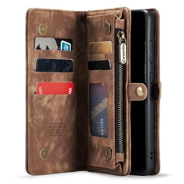 Samsung Galaxy S21 FE Etui Aftageligt Cover Brun
