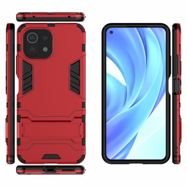 Xiaomi Mi 11 Lite Kuori Armor Telinetoiminto Punainen