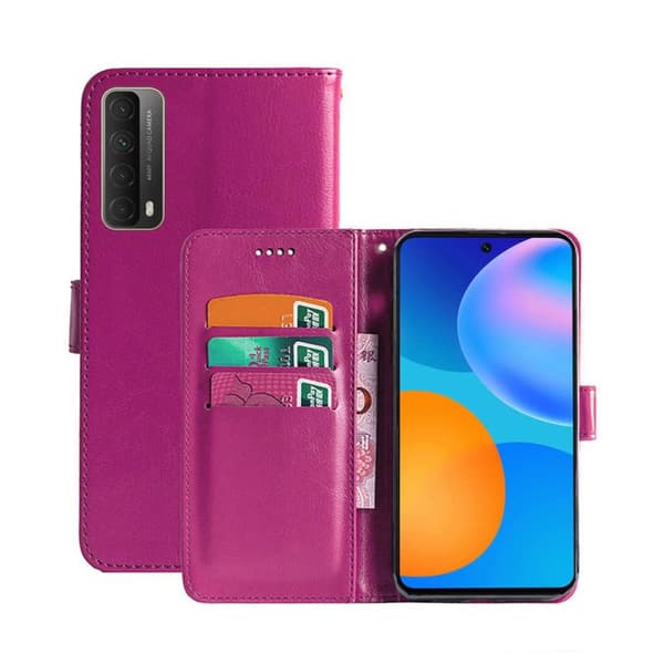 Lommebokdeksel 3-kort Huawei P Smart 2021 (PPA-LX2) : Farge - Rosa