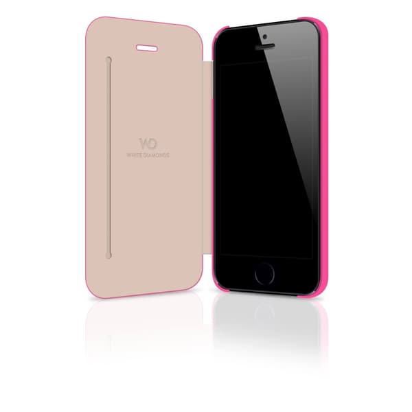 WHITE-DIAMONDS Crystal Booklet iPhone5/5s/SE Rosa