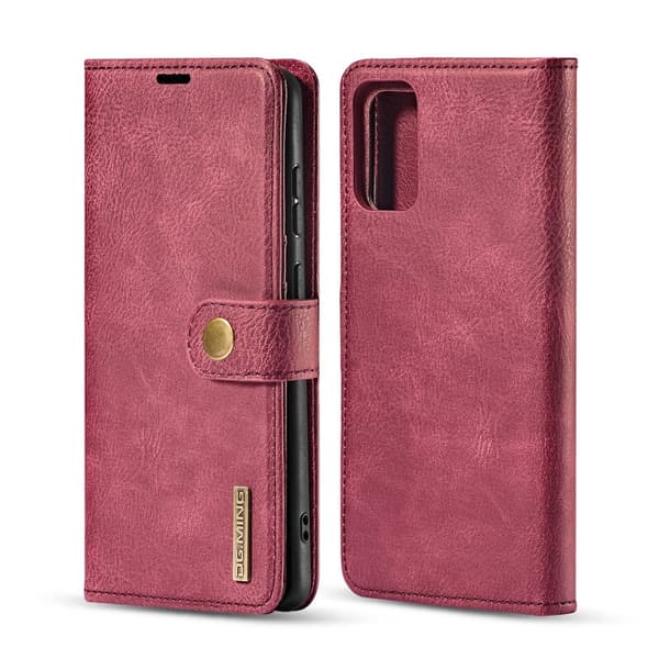 Samsung Galaxy S20 - DG.MING Magnet/Plånboksfodral - Vinröd
