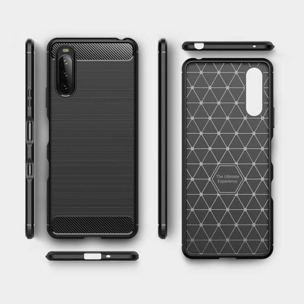 Xperia 10 III Iskunkestävä SlimCarbon -kotelo
