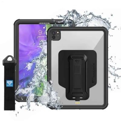 Armor-X iPad Pro 11 (gen 2/3/4) Kouri Waterproof Musta/Läpinäkyvä